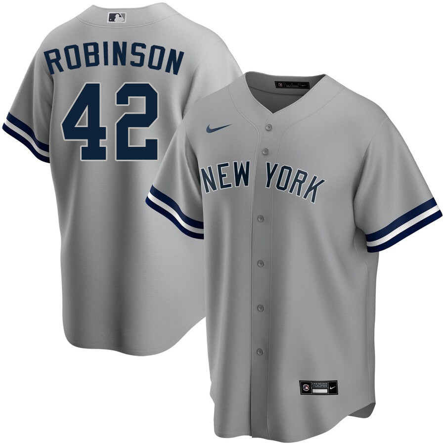 2020 Nike Men #42 Jackie Robinson New York Yankees Baseball Jerseys Sale-Gray